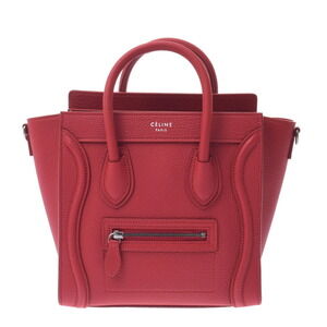 Celine Luggage Shopper Red Calfskin Handbag